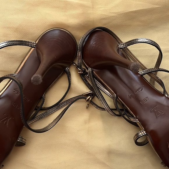 Louis Vuitton Metallic Bronze Sandals - Picture 6 of 9